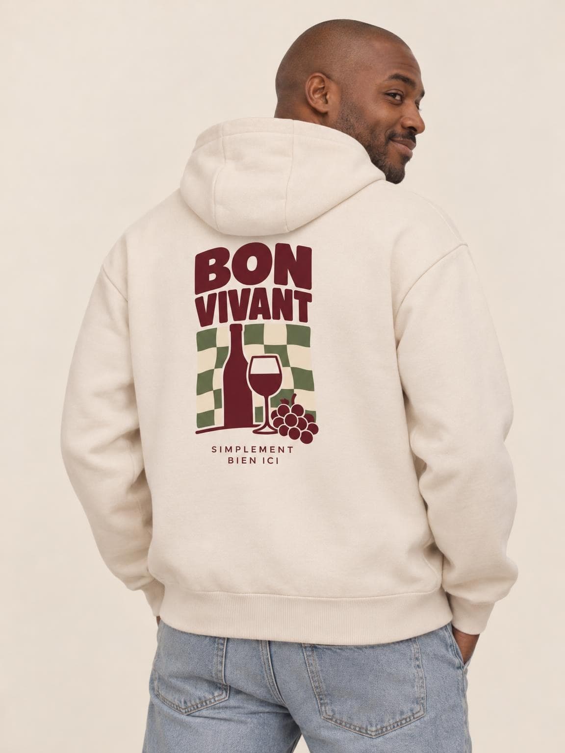 Bon Vivant, porté de dos